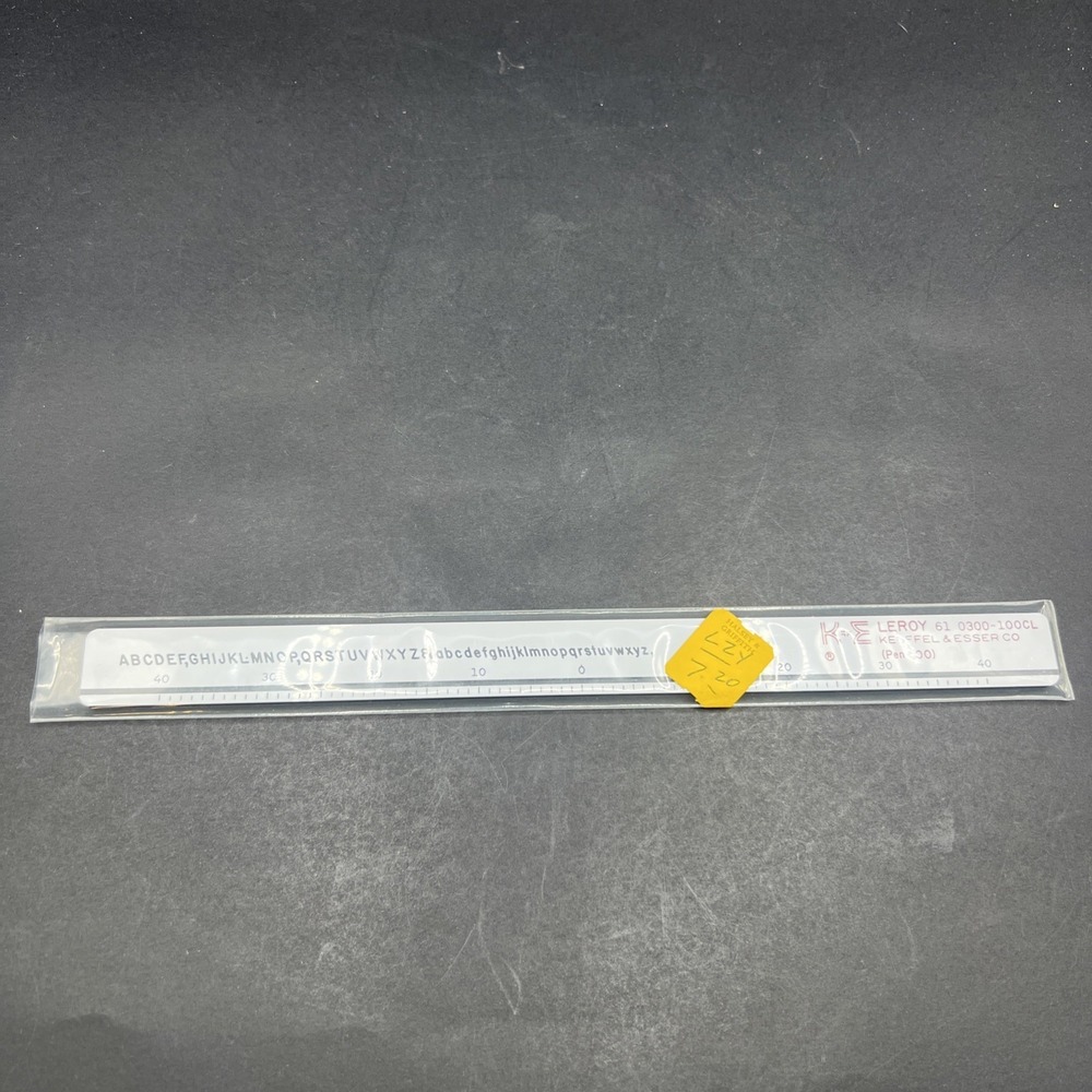 K&E Keuffel & Esser Leroy 61 0300-100CL Lettering‎ Template (Pen 00)